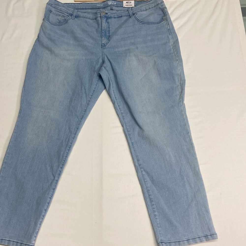 Style & Co Plus Size 22W Slim Leg Jean Mid-Rise - Picture 2 of 8
